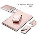 LAPOND 4 in 1 Bundle 13 Inch Laptop Sleeve Case for MacBook Air and MacBook Pro 13.3 Inches (4 in 1 Bundle, Rose Gold/Pink)