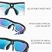 HiHiLL Polarized Sports Sunglasses for Men Women, Driving Sun Glasses with 5 Interchangeable Nylon Lens and Unbreakable PC Injection Frame with Rubber Mats for Cycling, Climbing, Sports, Driving