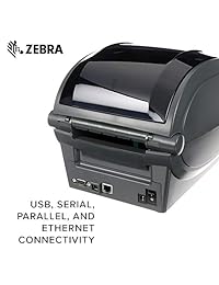 Zebra GX430t Monocromo Impresora térmica directa transferencia térmica de sobremesa con puertos serial USB Ethernet, 4" S SPD de impresión, 300 DPI Res, 4.09" ancho de impresión de impresión, 100   240 V AC