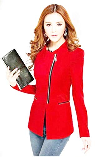 me&u long sleeve women zipper blazer suit slim casual jacket coat outwear