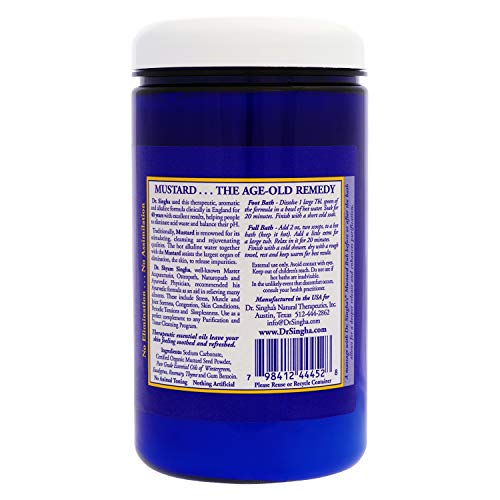 Dr. Singha's Mustard Bath Salts, Therapeutic Bath Detox, 28 Ounce