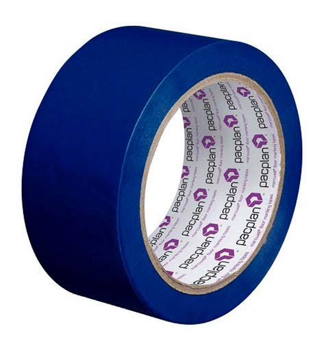 Pacplan 50mm x 33m Dark Blue Heavy Duty High Visibility Floor Hazard Lane Marking Tape Qty 1 Roll