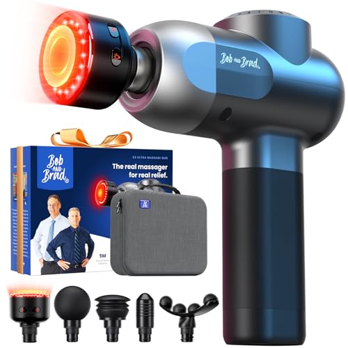 BOB AND BRAD C2 Ultra Muscle Massage Gun with Infrared Heat Therapy, Percussive Massage Gun for Deep Tissue, Muscle Massager for Home, Office and Workout