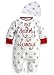 2pcs Baby Boys Girls Winter Romper Hat Sleepsuit Playsuit Outfits Set (6-12 month, Star)