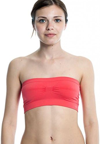 Miel Sisters Womens Mimi Bandeau Bra Coral Size M/L (Size 34/36)