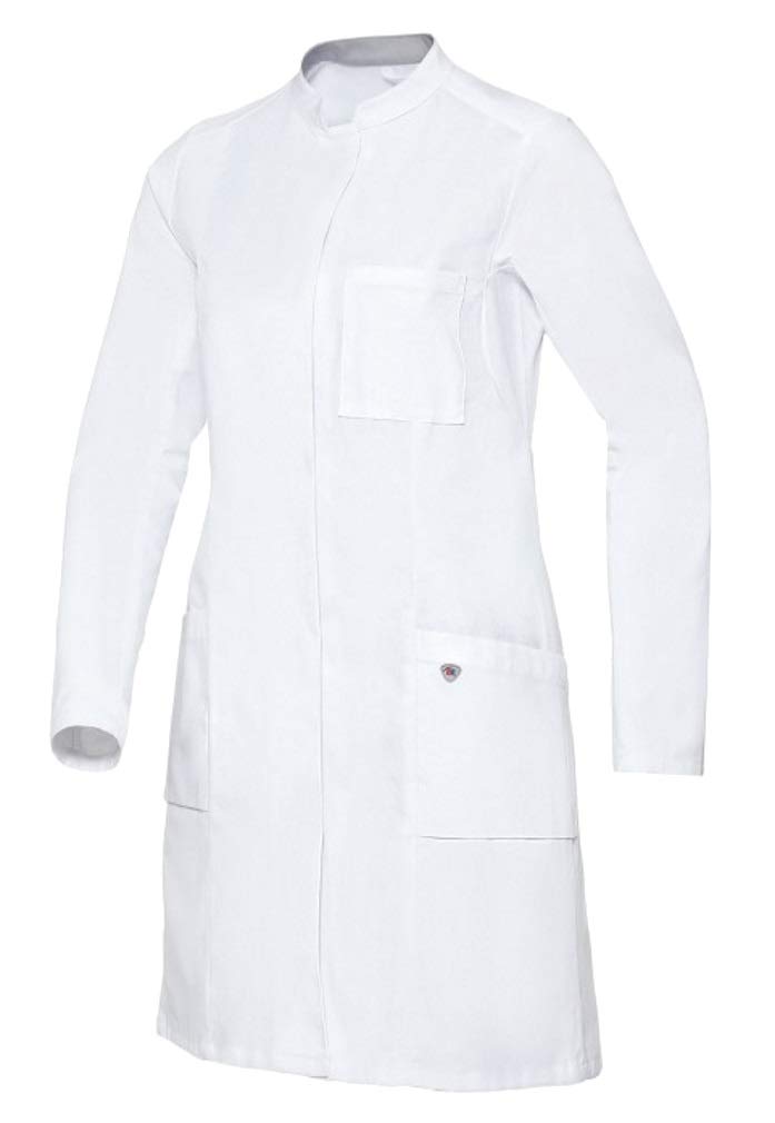 BP 1752-130-0021/12n, Women's doctor's coat, Long-sleeve, arm-lift system 205,00 g/m², Pure cotton, Color white, Size 12n