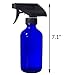 JUVITUS 8 oz Cobalt Blue Boston Round Bottle With Black Trigger Spray (Single)