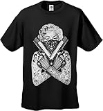 Marilyn Monroe Gangster Guns Tattoo T-Shirt