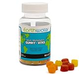 EarthWater Vegan Multivitamin - Sugar-Free Chewable Vitamins, Gluten-Free, Adult Multivitamin Gummies (90 Count)