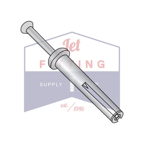 1/4 X 2 Hammer Drive Anchors | Mushroom Head | Zamac Alloy Body | SS Nail (QUANTITY: 100)