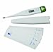 Veridian Digital Thermometer | 60-Second Readout | Fever Alert + Memory Recall| Clinical Rigid Tip | Hygienic Water-Resistant Easy Cleaning | Storage Case + Probe Covers Included