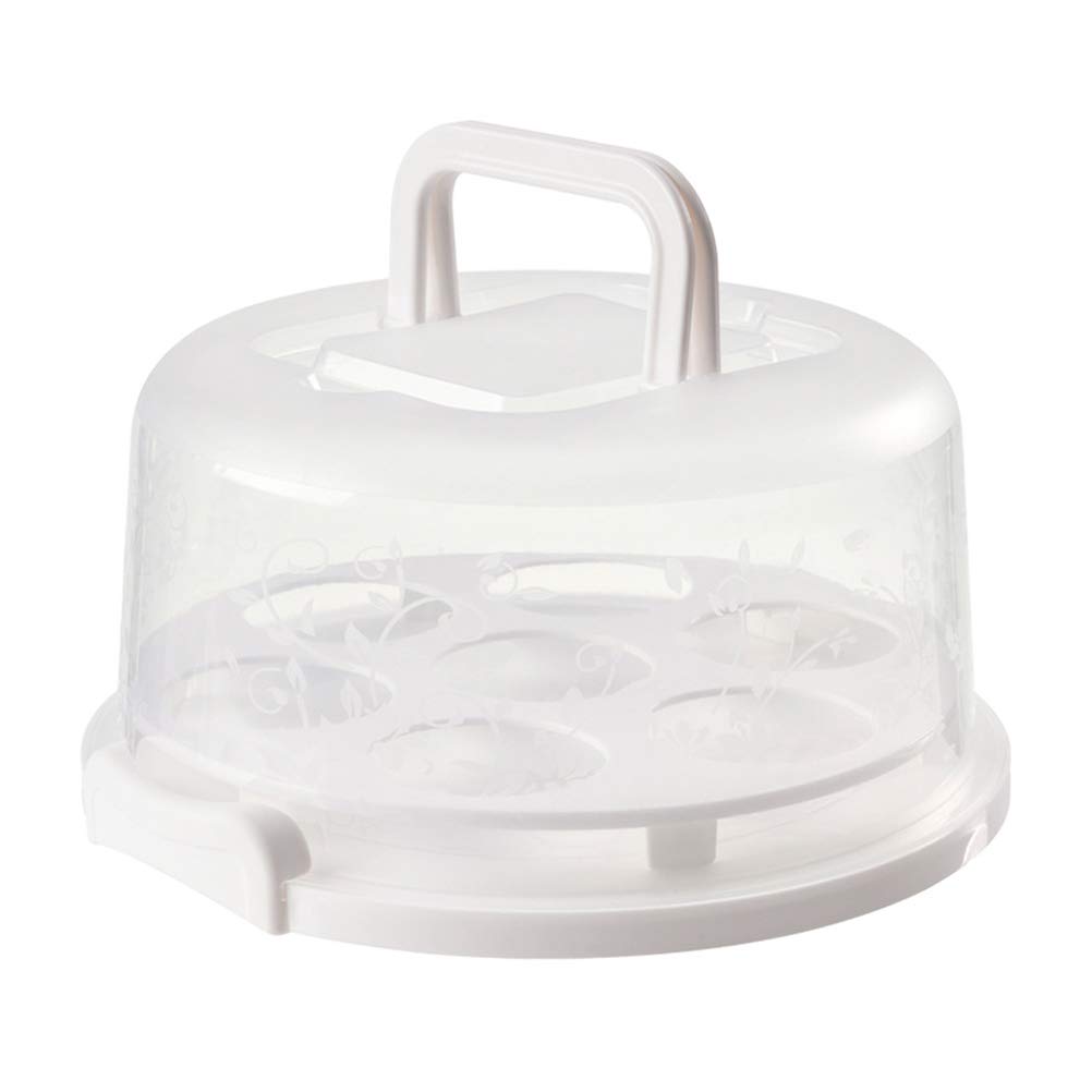 ZARQ Cake Carrier with Handle, Portable Cupcake Cake Container Cupcake Carrier with Lid and Handle Cake Cupcake Muffin Holder for 6-8 Inch Cakes