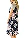 HOTAPEI Women's Floral Print Casual Short Sleeve A-line Loose T-Shirt Dresses Knee Length