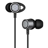 Wired earphones In-Ear Headphones Noise Cancelling Earphones Stereo Earbud Headphones (Crystal Clear Sound, Comfort-Fit, Flat Cable, iPhone and Android Compatible) - B30 Black