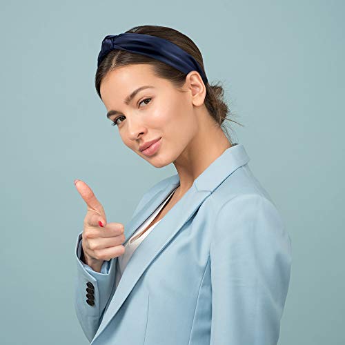 Didder 4 Pack Knotted Headbands for Women,Wide Headbands for Women Twist Knot Headband Elastic Head Band - Thumbnail 5