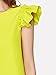 Romwe Women's Ruffle Trim Sleeve Summer Beach A Line Loose Swing Dress Yellow L