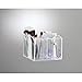 iDesign AFFIXX, Peel and Stick Strong Self-Adhesive Vanity Cosmetic Organizer, Storage for Hair Care, Jewelry, Bath, Cotton Swab Holder, Makeup - Set of 3, Clear