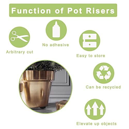 vensovo 1 Inch Pot Feet for Outdoor Planters 16 Pack Pot Risers