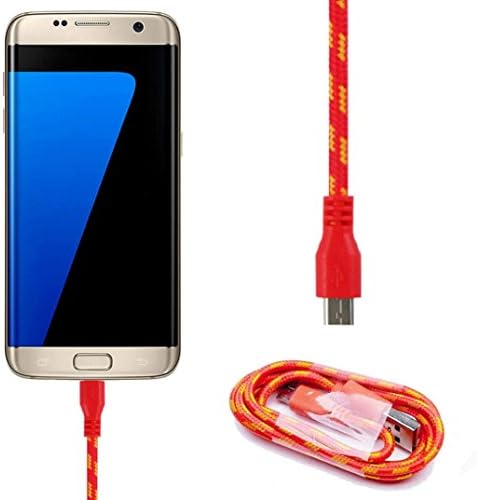 A-store Micro USB 3M 10FT Data Cable Sync Cable Charger For Samsung Galaxy S6/S7 S6Edge/S7Edge (Red )