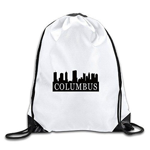 Columbus Skyline Classic Drawstring Backpack Bag Gym Sack