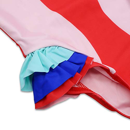 Baby Toddler Girl Unicorn Swimsuit-One Piece Swimwear Infant Sunsuits Bathing Suits (Rose Pink Parrot, 1-2T) - Thumbnail 2