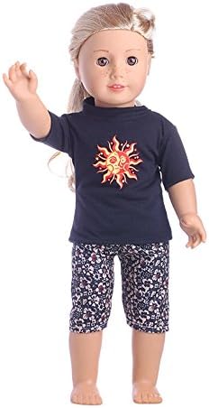 Sportswear For 18 inch Our Generation American Girl Doll Sweet Baby Doll Clothes Mini (Black)