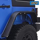 EAG Rear Fender Flares Steel Flat Style 2PCS for 07-18 Jeep Wrangler JK