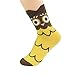 V28® Women's Cute Owl Various Pattern Mixed Color Soft Socks (One Size, 5 Mixed Colors Set)
