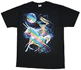 Kitty Cat Riding A Unicorn Graphic T-Shirt
