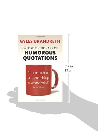 Amazon Oxford Dictionary Of Humorous Quotations Brandreth Gyles Humor