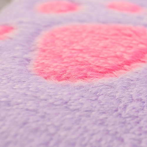 Ya Jin Cat Paws Toilet Seat & Lid Cover Soft Warmer Plush Closestool Seat Cushion Pads Set Purple