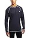 Speedo Men's UV Shirt Long Sleeve Loose Fit Easy Tee athletic technical swimsuits, New Navy, XX-Large US