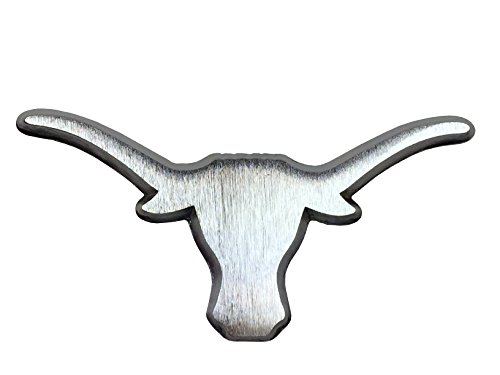 The University of Texas Longhorns METAL Auto Emblem - Many Available! (Brushed Matte Chrome)