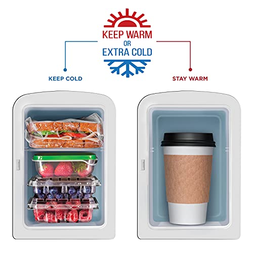 Chefman Mini Portable Personal Fridge ExtraCold Or Warm, Compact
