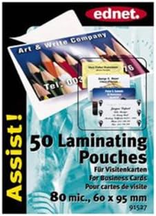 Ednet 50 Laminating Pouches Business Card 80 mic – Laminator Pouch (Purple)