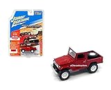 Johnny Lightning JLCP7028-24 1: 64 Classic Gold 2017 Version A - 1980 Toyota Land Cruiser Open-Back with Spare Wheel - Mijo Exclusives, Red