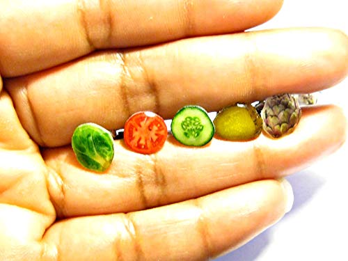 Mini Brussels Sprout Stud Earring - Tiny Food Jewelry