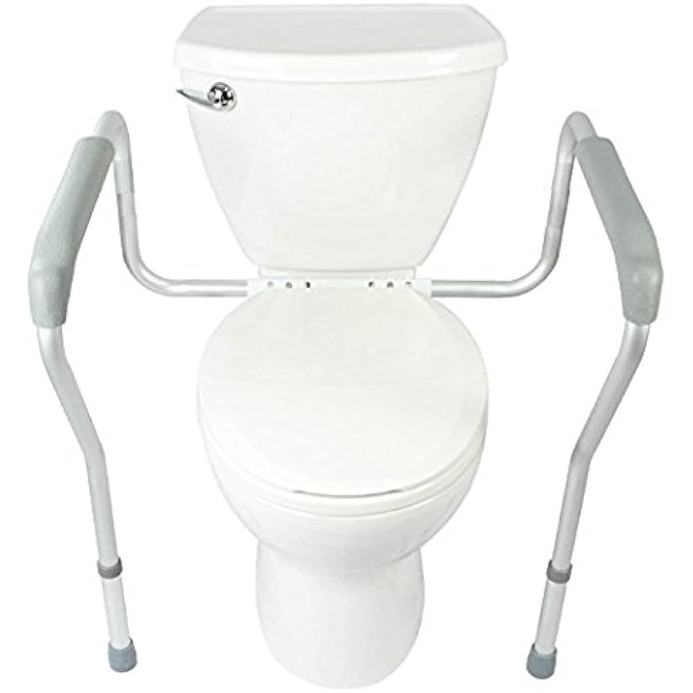 Grab Bars Adjustable Toilet Safety Rail Seat Handicap Assist Elderly