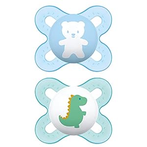 MAM Original Start Newborn Baby Pacifier, Best Pacifier for Breastfed Babies, Sterilizer Case, 0-3 Months, Boy, 2 Count…