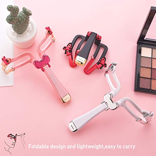 ZRO Eyebrow Stencils Reusable Make Up Eyebrow Template, Folding Adjustable 3 Eyebrow Shapes Stencils Makeup Model Shaping Template Eyebrow Tool (Silver)