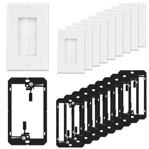 Brush Wall Plate with Low Voltage Mounting Bracket