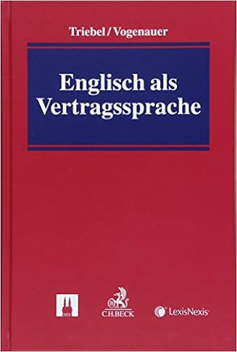 Englisch Als Vertragssprache Fallstricke Und Fehlerquellen Amazon De Triebel Volker Vogenauer Stefan Bucher