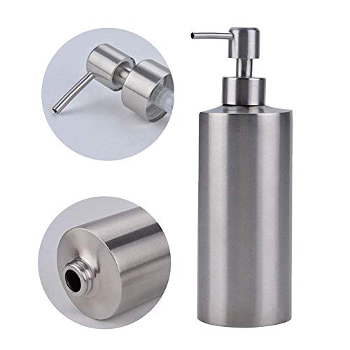 BTMB 304 Stainless Steel Liquid Soap & Lotion Dispenser Pump Bottle for Kitchen and Bathroom (350ml/11.9 Oz) - Thumbnail 2