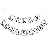 Tinksky MERRY CHRISTMAS Banner Vintage Garland Holiday Party Home Christmas Decoration
