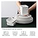 DOWAN Creme Brulee Ramekins 6 oz Oven Safe, Small Ceramic Square Ramekin, Custard Cups Souffle Baking Dish, Dipping Bowls Soy Sauce Dish Appetizer Plates, Set of 6, White
