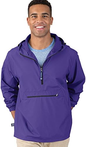 SPORT-TEK Unisex Packable Anorak | Hooded Lightweight Rain Jacket