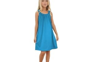 TongKiKi Girl's Beach Swim Cover Up Summer Sleeveless Tank Halter Dresses