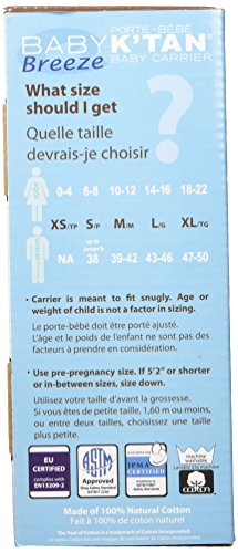 Baby K'tan Breeze Baby Carrier, Charcoal, Small