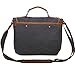 Gimay 15 inch Messenger Bag Canvas Briefcase Laptop Computer Bag (black-1)