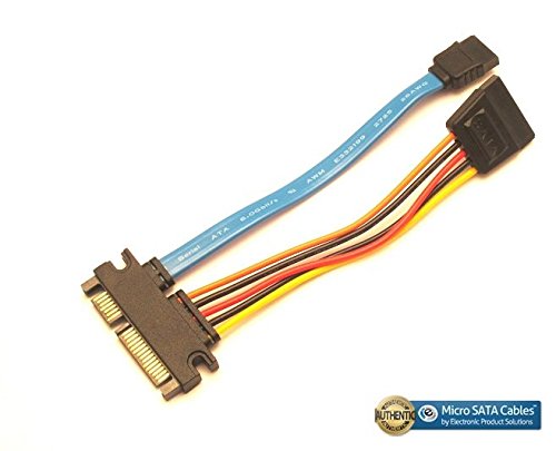 SATA 22 Pin Male to 7 Pin SATA Cable with 15 Pin SATA Female Power Cable
